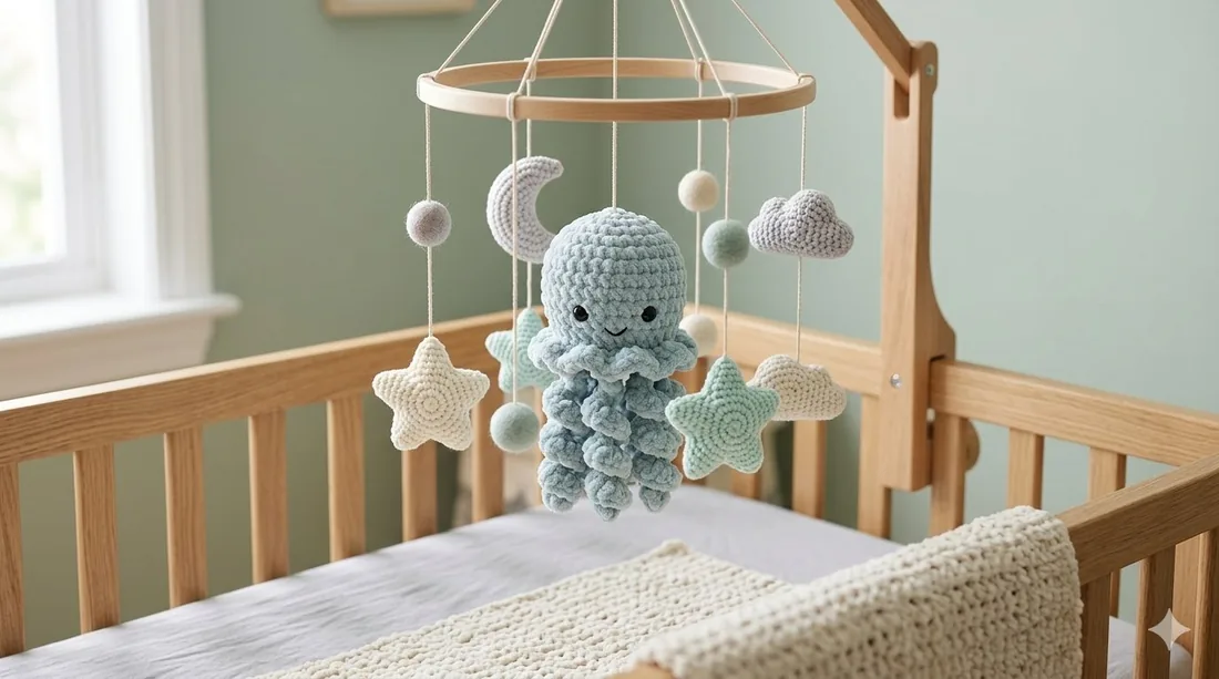 Móvil de crochet para cuna